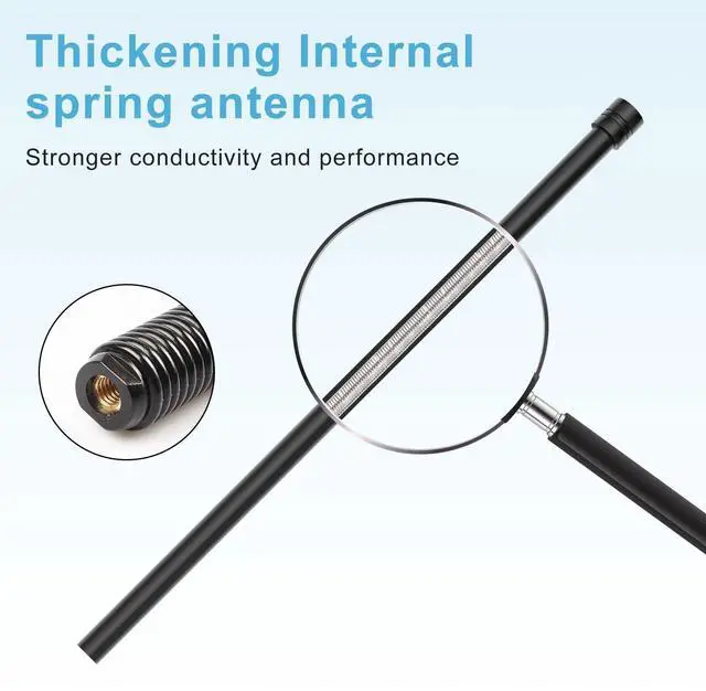 Alt view image 3 of 6 - Waterproof Marine Antenna AM FM Golf Cart ATV UTV RV Car Stereo, Boat Mast Flexible radio antenna for Truck Excavator Tractor RVR Yacht Pontoon