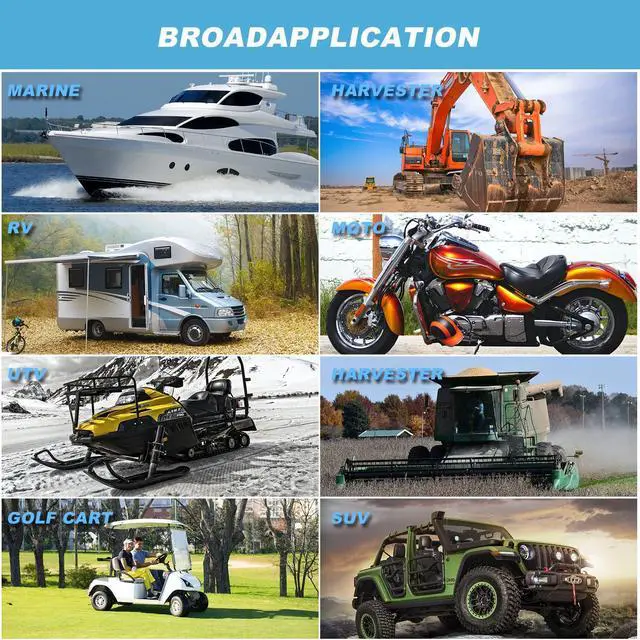 Alt view image 6 of 6 - Waterproof Marine Antenna AM FM Golf Cart ATV UTV RV Car Stereo, Boat Mast Flexible radio antenna for Truck Excavator Tractor RVR Yacht Pontoon