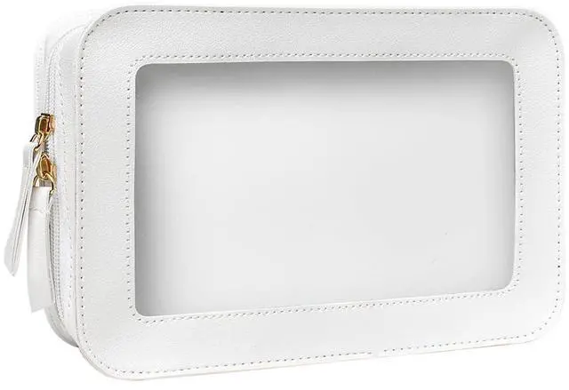 Alt view image 2 of 7 - Clear Makeup Bag Small, TSA Approved Portable Toiletry Bag with Zipper Cosmetic Travel Bag Makeup Organizer Case Mini Makeup Pouch for Purse Car Organizer Bag for Women Men