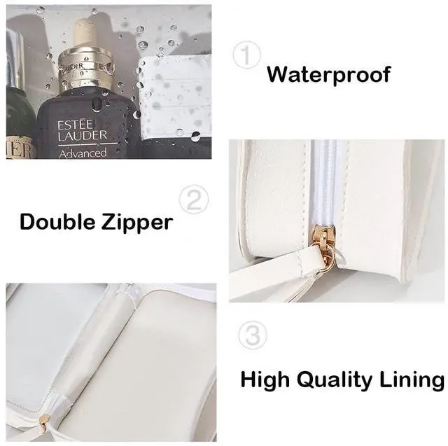 Alt view image 7 of 7 - Clear Makeup Bag Small, TSA Approved Portable Toiletry Bag with Zipper Cosmetic Travel Bag Makeup Organizer Case Mini Makeup Pouch for Purse Car Organizer Bag for Women Men