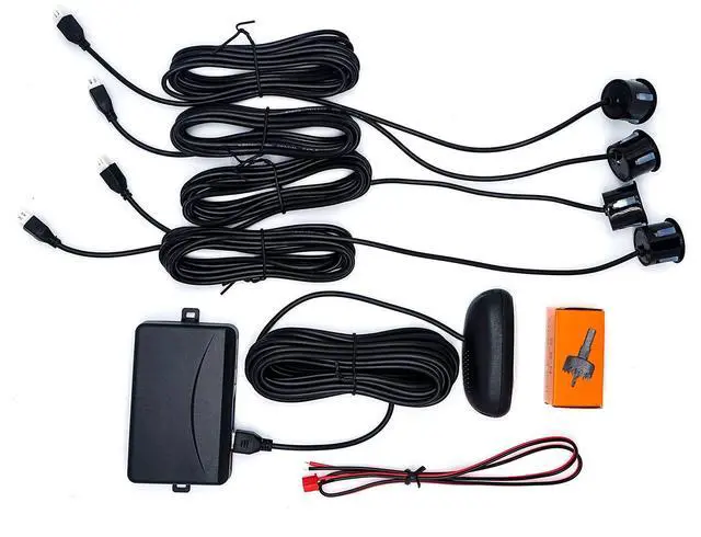 Alt view image 2 of 7 - Car Reverse Backup Parking Sensor Radar System, Car Auto Vehicle Reverse with 4 Parking Sensors kit Adjustable Sensitivity, LCD Display Reversing Radar Sound Alert