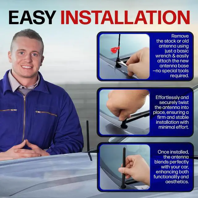 Alt view image 5 of 7 - - Short Rubber Antenna fits Chevrolet Silverado 1500 (2006-2026), The Original 6 3/4 Inch, Car Wash Proof, Durable EPDM Rubber, Internal Copper Coil for Enhanced Reception