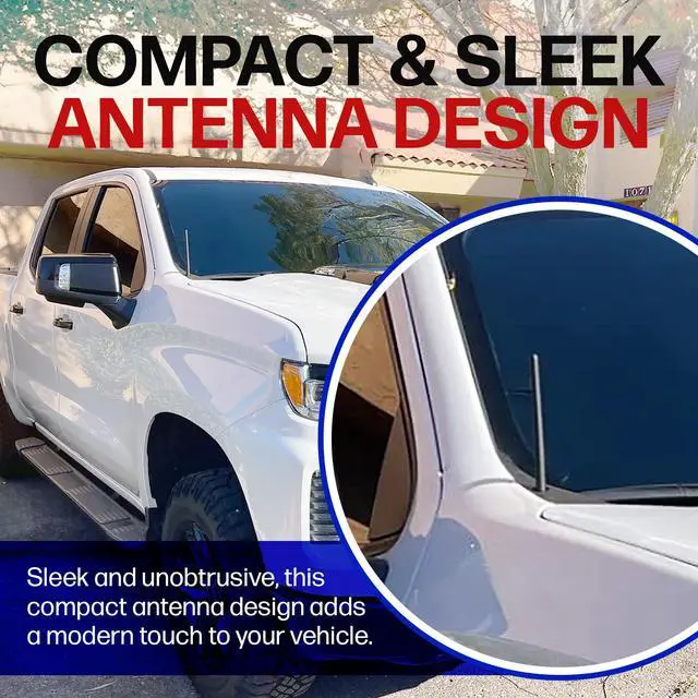 Alt view image 6 of 7 - - Short Rubber Antenna fits Chevrolet Silverado 1500 (2006-2026), The Original 6 3/4 Inch, Car Wash Proof, Durable EPDM Rubber, Internal Copper Coil for Enhanced Reception