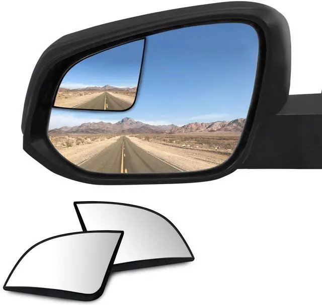 Main image of Convex Stick On Custom Fitted Blind Spot Mirrors Compatible With Toyota Tacoma 2016-2025- Engineered to Provide A Wider View