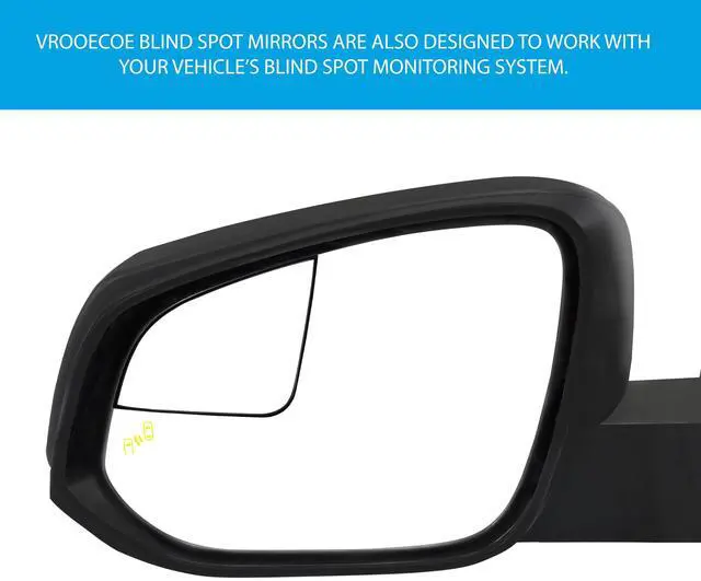 Alt view image 3 of 4 - Convex Stick On Custom Fitted Blind Spot Mirrors Compatible With Toyota Tacoma 2016-2025- Engineered to Provide A Wider View