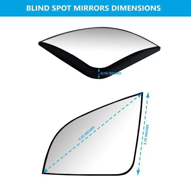 Alt view image 4 of 4 - Convex Stick On Custom Fitted Blind Spot Mirrors Compatible With Toyota Tacoma 2016-2025- Engineered to Provide A Wider View