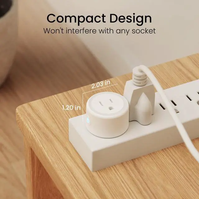 Alt view image 7 of 7 - Plug Matter 15A, WiFi Smart Plugs Compatible with Alexa, Apple Home, Siri, Google, SmartThings, Smart Outlet Timer with APP Remote Control, 2.4GHz Wi-Fi Only, ETL FCC Listed