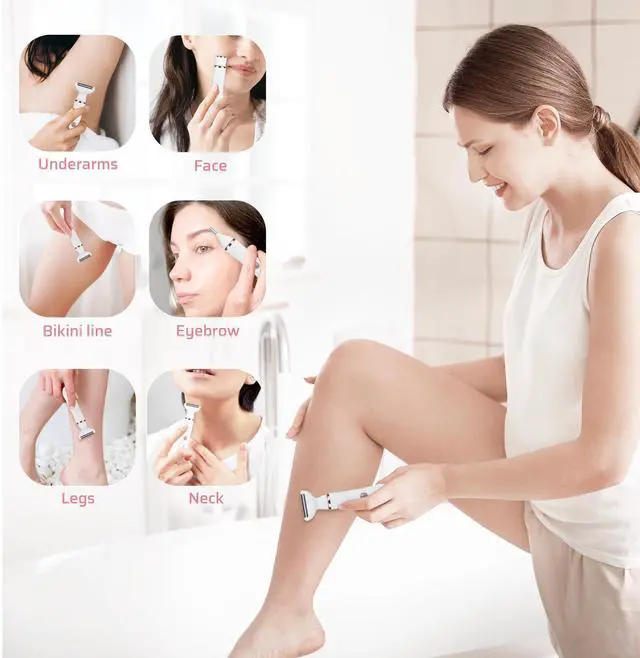 Alt view image 5 of 6 - 4-in-1 Facial Hair Removal for Women, Electric Painless Shaver, USB Rechargeable, Lip Chin Cheek Trimmer