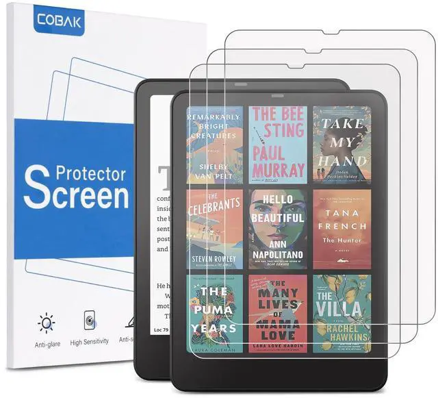 Main image of Screen Protector for 7" Kindle Paperwhite 12th Gen 2024 & Colorsoft Signature Edition,for Kobo Aura 2,for Boox 7" e-Book Reader - High Clarity, Fingerprint Resistant - Fine-Grit Texture PET Film