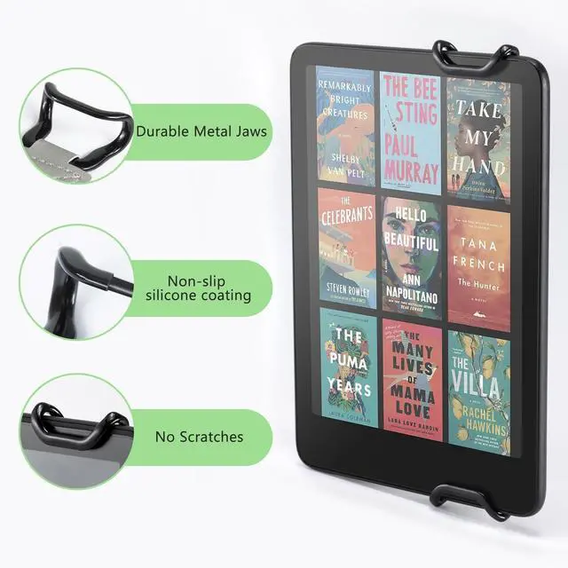 Alt view image 7 of 7 - Secure Hand Strap for Ebook Reader - Versatile and Lightweight Finger Grip Holder for 6-7.5" E-Book Tablet - High Elasticity, Black Crosshair