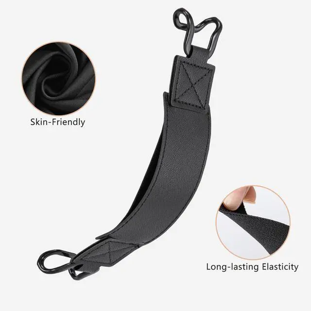 Alt view image 6 of 7 - Secure Hand Strap for Ebook Reader - Versatile and Lightweight Finger Grip Holder for 6-7.5" E-Book Tablet - High Elasticity, Black Crosshair