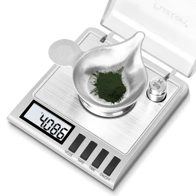 Alt view image 4 of 7 - Milligram Scale, 50g/0.001g Digital Milligram Scale with Calibration Weights, Jewelry and Gem Scale, Mg Scale for Powder, Reloading, Includes Scoop, Powder Pan and Tweezers