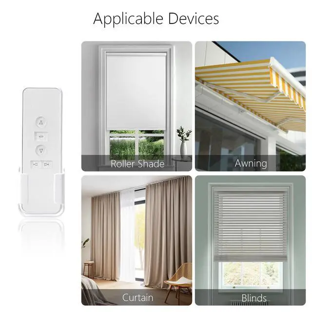 Alt view image 6 of 6 - AC123-06D RF TransmitterBlinds Remote Control433Mhz Remote Control Work with Roller ShadeBlindsCurtainMotorized Awning