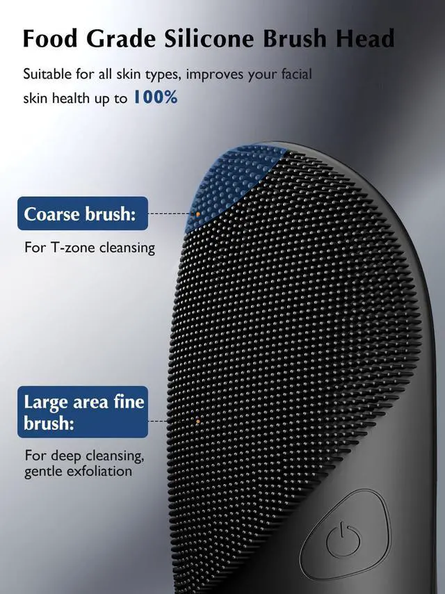 Alt view image 5 of 7 - JMY05 Silicone Face Scrubber Facial Cleansing Brush: Portable Waterproof Rechargeable Face Wash Brush, 4 Cleansing Modes, Electric Face Exfoliator for Men Women Cleaning, Exfoliating, Massaging