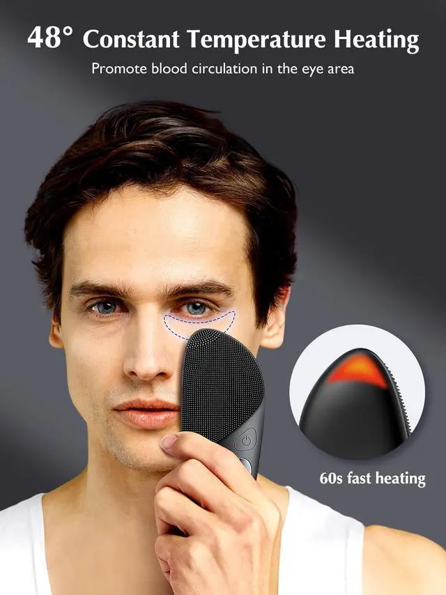 Alt view image 4 of 7 - JMY05 Silicone Face Scrubber Facial Cleansing Brush: Portable Waterproof Rechargeable Face Wash Brush, 4 Cleansing Modes, Electric Face Exfoliator for Men Women Cleaning, Exfoliating, Massaging