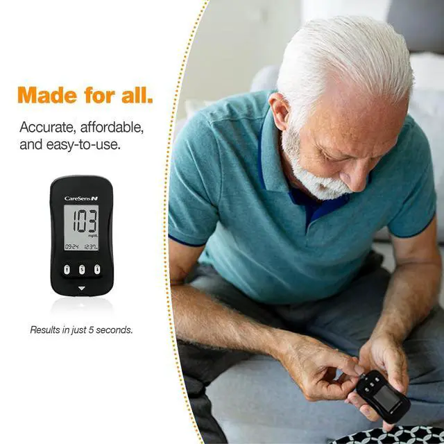 Alt view image 4 of 7 - N Blood Glucose Monitor Kit with 100 Blood Sugar Test Strips, 100 Lancets, 1 Blood Glucose Meter, 1 Lancing Device, 1 Control Solution, Travel Case for Diabetes Testing for Personal Use