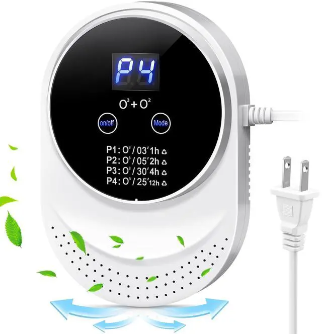 Main image of Ozone Odor Eliminator for Strong Odor 99% Cat Litter Deodorizer Dog Poof Odor Removal Home Plug in Air Purifier for Bedroom Toilet Kitchen Pets Shoe Smoke Car Formaldehyde Air Freshener White
