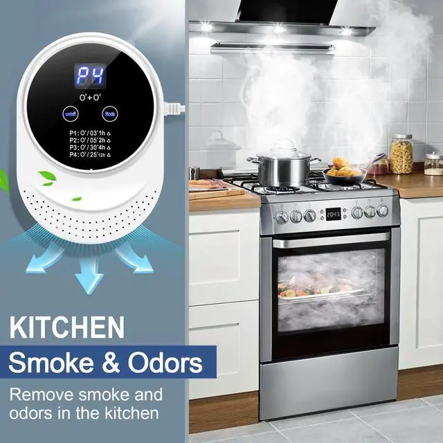 Alt view image 2 of 7 - Ozone Odor Eliminator for Strong Odor 99% Cat Litter Deodorizer Dog Poof Odor Removal Home Plug in Air Purifier for Bedroom Toilet Kitchen Pets Shoe Smoke Car Formaldehyde Air Freshener White