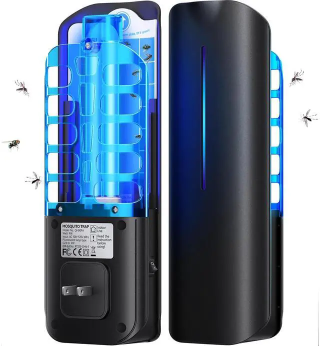 Main image of Flying Insect Trap Plug in Mosquito Bug Zapper Indoor Gnat Moth Catcher with 9W Night UV Light, 10 Sticky Glue Board Refills for Home Office