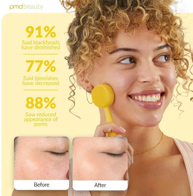 Alt view image 4 of 7 - Clean Mini - Electric Facial Cleansing Brush, Smart Facial Device with Silicone Brush & Anti-Aging Massager