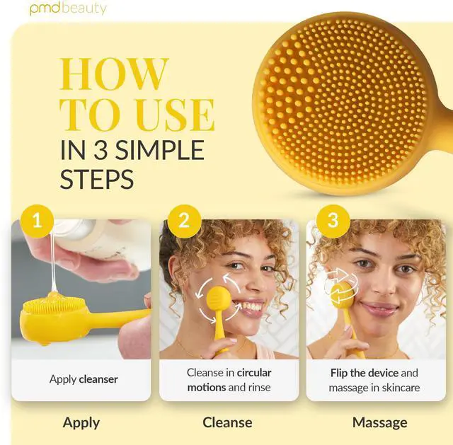 Alt view image 6 of 7 - Clean Mini - Electric Facial Cleansing Brush, Smart Facial Device with Silicone Brush & Anti-Aging Massager