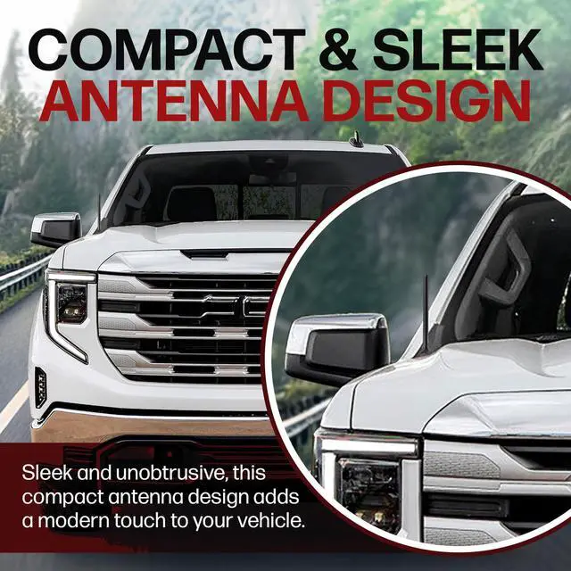 Alt view image 6 of 7 - 2- Short Rubber Antenna for GMC Sierra 1500 (2006-2026) - German Engineered with Internal Copper Coil for Enhanced Signal Reception - Car Wash Proof & Easy Install - 6 3/4 Inch
