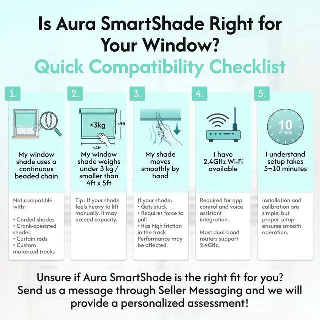 Alt view image 2 of 7 - Aura Roller Smart Shade Driver, Remote Control & WiFi Dongle | Automate Existing Blinds | Beaded Window Shade Compatible Up to 4x5ft | Rechargeable Battery | Set Schedules | Hands Free Voice Control