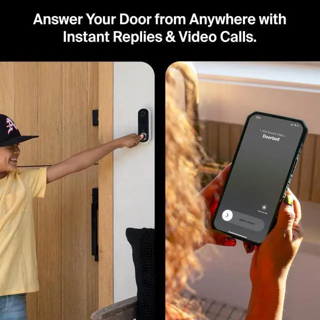 Alt view image 6 of 7 - Video Doorbell 2K + Chime 2 (2nd Gen, Latest Release), Wireless or Wired Option, 2-Way Audio, Night Vision, Head to Toe View, Package Detection, Person & Vehicle Recognition, 1-Month Secure Plan