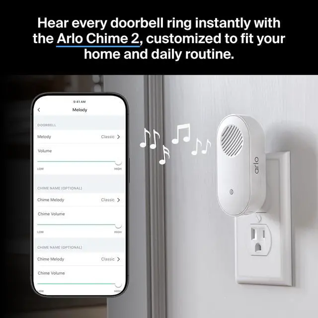 Alt view image 7 of 7 - Video Doorbell 2K + Chime 2 (2nd Gen, Latest Release), Wireless or Wired Option, 2-Way Audio, Night Vision, Head to Toe View, Package Detection, Person & Vehicle Recognition, 1-Month Secure Plan