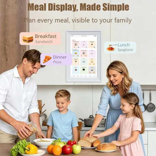 Alt view image 5 of 7 - 10.1" Digital Calendar with IPS Touch Screen - Smart Electronic Calendar & Planner with Free App Control, Sync & Custom Alerts, Ideal Home Office Management Tool
