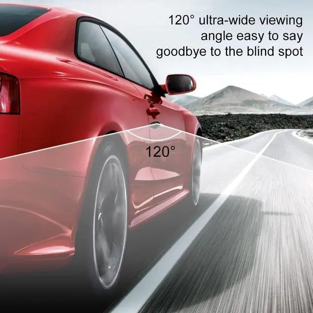 Alt view image 4 of 7 - CVBS Signals Blind spot Camera Car Side View Camera IP68 Waterproof 120 Degree Wide Angle Side View Mirror kit Dark Grey
