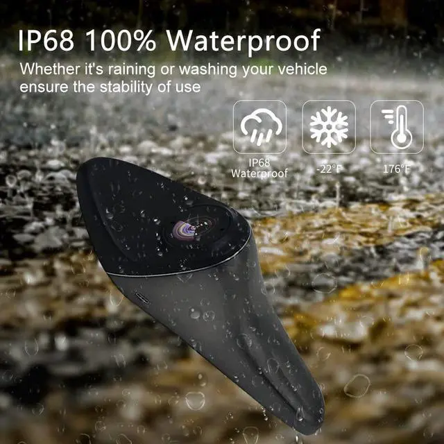Alt view image 5 of 7 - CVBS Signals Blind spot Camera Car Side View Camera IP68 Waterproof 120 Degree Wide Angle Side View Mirror kit Dark Grey