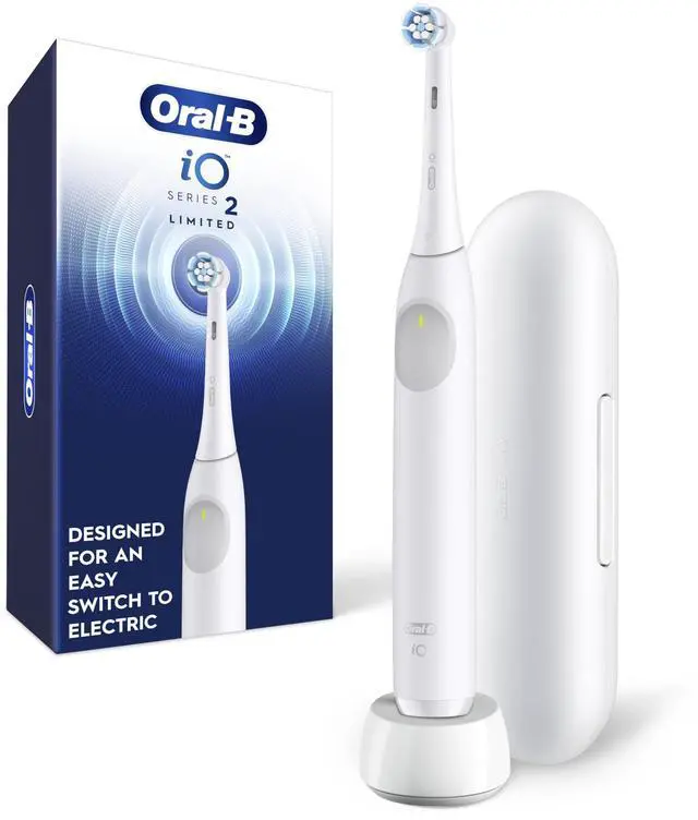 Main image of Rechargeable Electric Toothbrush, iO Limited Simple Clean, 3 Cleaning Modes, Automatic Pressure Sensor to Protect Gums, Travel Case, White