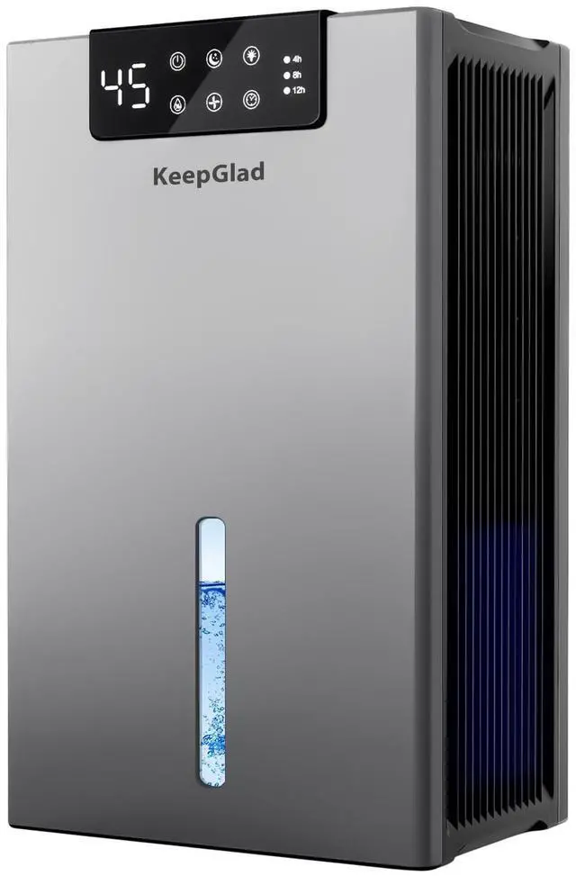 Main image of Dehumidifier, 98OZ Dehumidifiers for Home(1000sq.ft), Humidity Display Dehumidifier for Basement Bathroom Bedroom, Auto Shut Off, Washable Filter, Drain Hose, Timer, 7 Ambient Lights, Gray