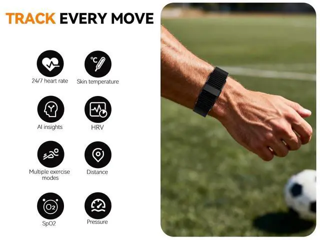 Alt view image 2 of 7 - 2026 Latest Screenless Fitness Tracker, Smart Bracelet Band, Activity & Sleep Tracking Wearable with App Sync, Lightweight Waterproof Activity Tracker Band for Men and Women