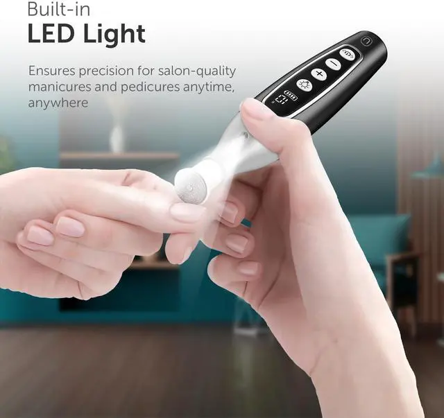 Alt view image 6 of 7 - PediLux Pro Professional Manicure Pedicure Kit, Thick Toenail Grinder, Cordless Electric Nail File Drill, Toe Nail for Dremel Tool, Filer, Sander, Remove Callus for Humans, Men, Women, Seniors