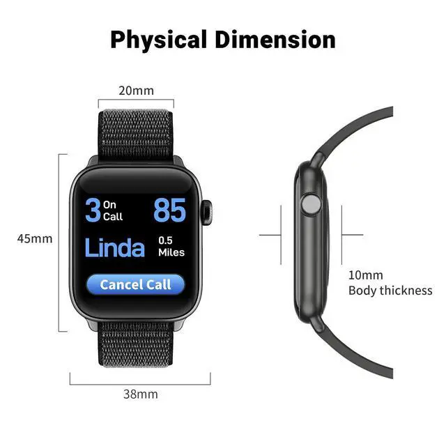 Alt view image 7 of 7 - Bluetooth Comfortable Health Monitoring Smartwatch for Seniors Heart Rate, Body Temperature, Blood Oxygen, Activity Tracking, Medication Reminder, SOS Emergency PERS, Gift