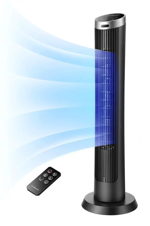 Main image of Digital Electric Tower Fan, with Remote Control, LED Display, Standing Bladeless Floor Fans Cooling and Quite Indoor Living Room Bedroom use (36 Inch)