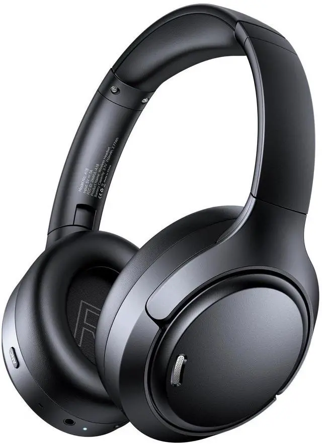 Main image of Hybrid Active Noise Cancelling Bluetooth 6.0 Headphones 120H Long Playtime, 6 ENC Mic, Over Ear Headphones Wireless, Hi-Res Audio, Memory Foam Earcup, Transparency Mode ANC Headphone for Travel Office