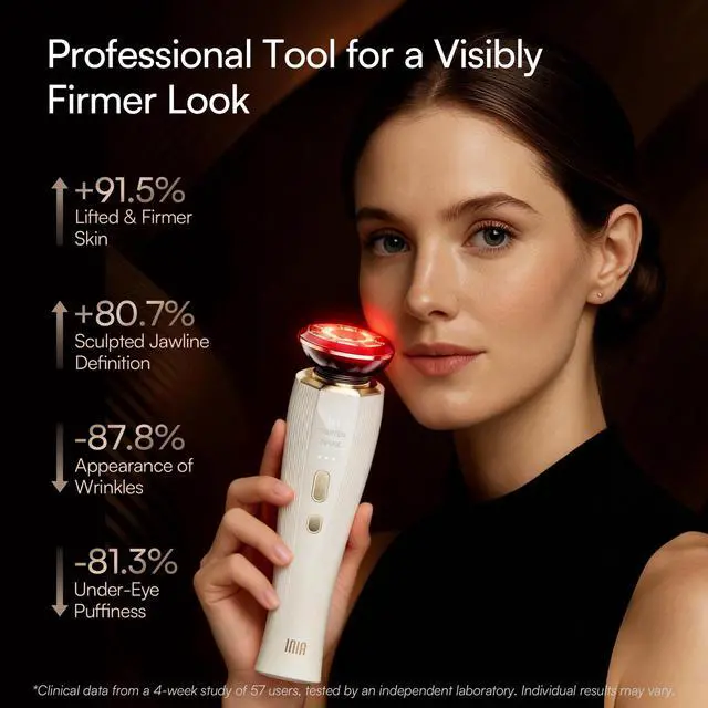 Alt view image 3 of 7 - 3-in-1 Red Light Therapy for Face and Neck Beauty Device for Puffiness & Skin Firming Skincare Tool (White)