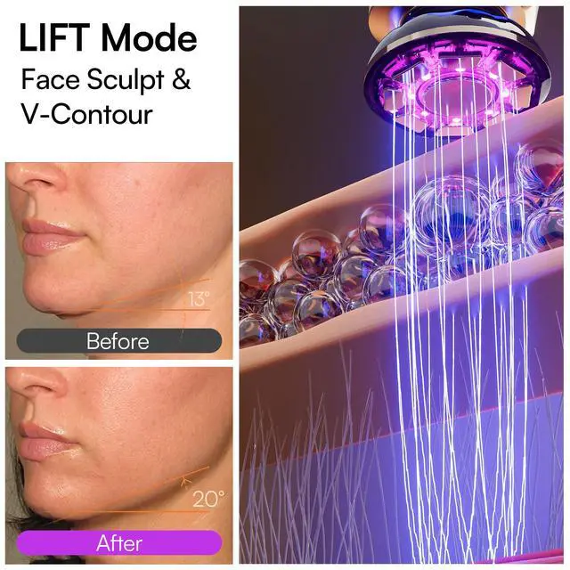 Alt view image 5 of 7 - 3-in-1 Red Light Therapy for Face and Neck Beauty Device for Puffiness & Skin Firming Skincare Tool (Black)