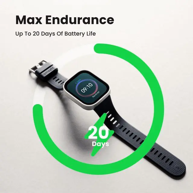 Alt view image 3 of 7 - Bip Max 50mm Smartwatch, 2.07" AMOLED Display, 20 Days of Battery, GPS, 4GB Storage, Offline Maps, Fitness Tracker, Hybrid Training, 150+ Sports, HYROX Mode, 5 ATM for Android & iPhone, Silver