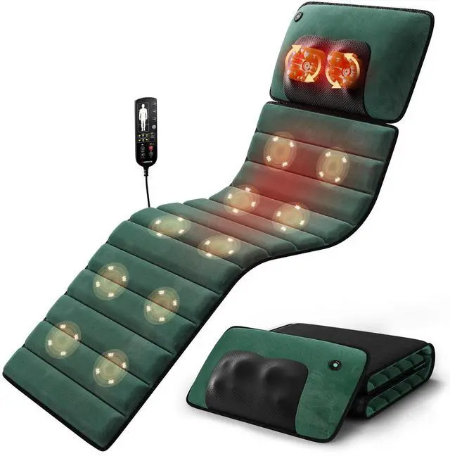 Main image of Full Body Massage Mat with Heat, Detachable Massager Pad Deep Tissue Pain Relief,10 Vibrating Motors for Relaxation at Home or Office
