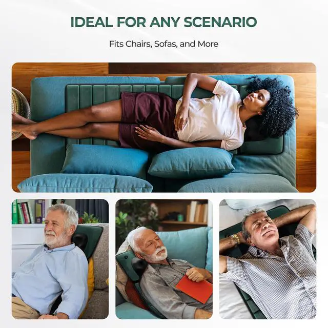 Alt view image 7 of 7 - Full Body Massage Mat with Heat, Detachable Massager Pad Deep Tissue Pain Relief,10 Vibrating Motors for Relaxation at Home or Office