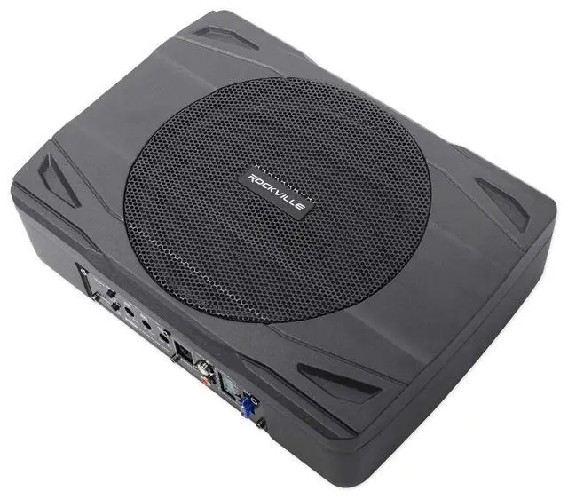 Alt view image 4 of 7 - SS8P 400W 8" Slim Under-Seat Active Subwoofer, High-Level Inputs, Cast Aluminum Enclosure, for Car/Truck Audio Systems