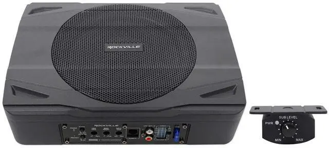 Main image of SS8P 400W 8" Slim Under-Seat Active Subwoofer, High-Level Inputs, Cast Aluminum Enclosure, for Car/Truck Audio Systems