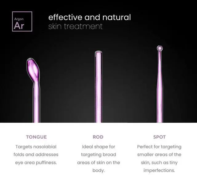 Alt view image 2 of 6 - Skin Therapy Wand - Portable Skin Therapy Machine with 6 Neon & Argon Wands Boost Your Skin Clear Firm & Tighten