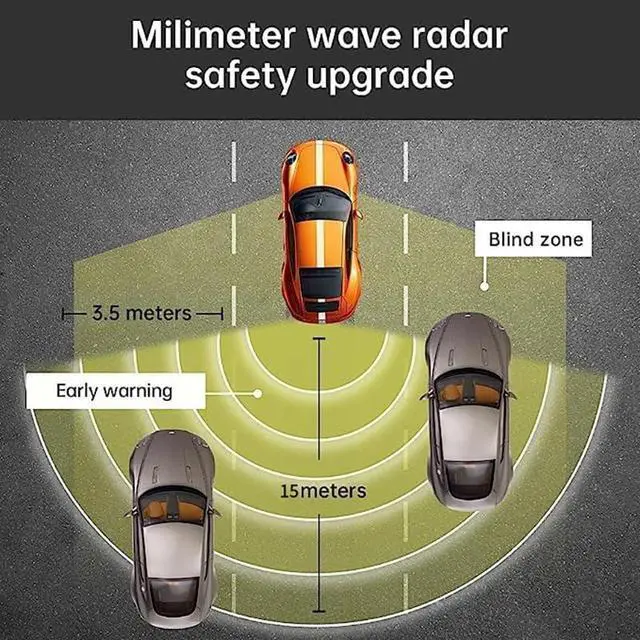 Alt view image 3 of 7 - Blind Spot Monitoring System, 24GHz Millimeter Wave Radar Universal Car Blind Spot Detection System, Reversing Radar Parking System