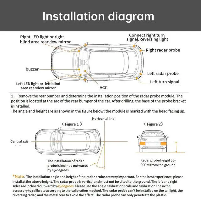 Alt view image 5 of 7 - Blind Spot Monitoring System, 24GHz Millimeter Wave Radar Universal Car Blind Spot Detection System, Reversing Radar Parking System