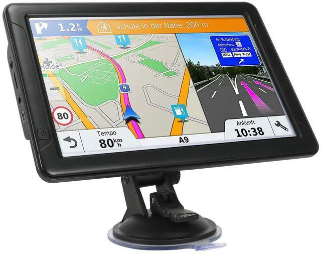 Main image of GPS Navigator for Car Truck RV, 9-inch High-Definition Touch Screen2025 Maps (Free Lifetime Updates), Support Voice Turn Direction Guidance/Speed and Red Light Warning/Custom Truck RoutingBlack